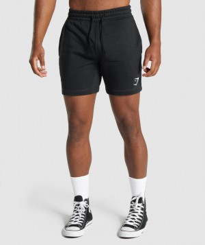 Gymshark Crest Kurze Hose Herren Schwarz | BED-389451