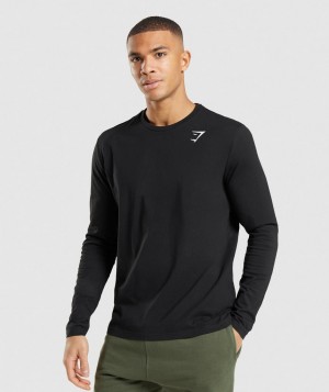 Gymshark Crest T-Shirt Herren Schwarz | BID-396802