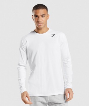 Gymshark Crest T-Shirt Herren Weiß | RKX-291573