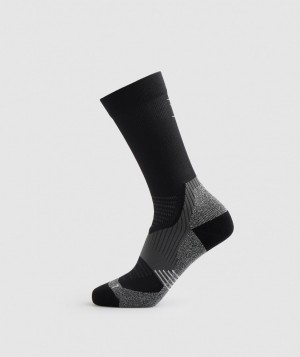 Gymshark Crew Performance Socken Herren Schwarz | VHW-694507