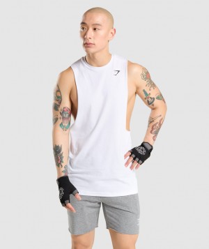Gymshark Critical Arm Muskelshirt Herren Weiß | YQF-206493