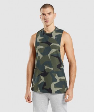 Gymshark Critical Arm Muskelshirt Herren Grün | QHO-284065