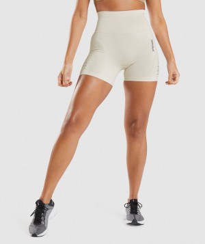 Gymshark Energy Seamless Kurze Hose Damen Weiß | ZPS-126395