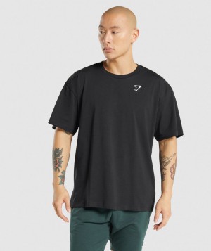 Gymshark Essential Oversized T-Shirt Herren Schwarz | LNT-139287