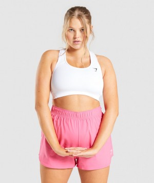 Gymshark Essential Racer Back Sport BH Damen Weiß | LOE-450672