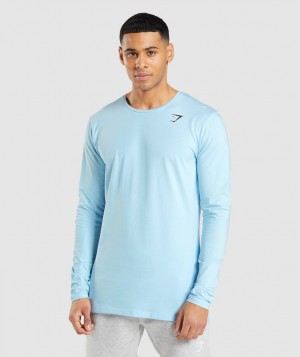 Gymshark Essential T-Shirt Herren Beige Blau | PKY-976832