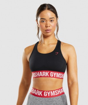 Gymshark Flex Sport BH Damen Schwarz | PKS-289736