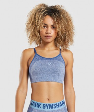 Gymshark Flex Strappy Sport BH Damen Blau | MBQ-675348