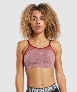 Gymshark Flex Strappy Sport BH Damen Bordeaux | QSO-390145