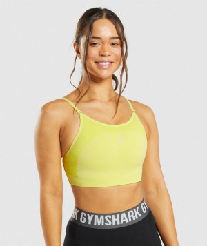 Gymshark Flex Strappy Sport BH Damen Gelb | YOW-659431