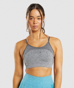 Gymshark Flex Strappy Sport BH Damen Grau | IJD-462301