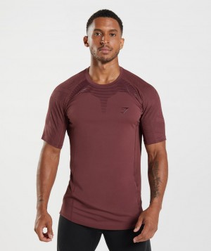 Gymshark Form T-Shirt Herren Rosa Braun | JIU-973156