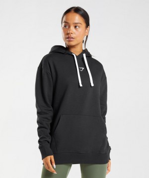 Gymshark Fraction Hoodie Damen Schwarz Weiß | EJA-263175