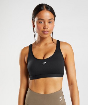 Gymshark Fraction Sport BH Damen Schwarz Weiß | VUM-641087