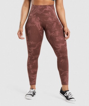 Gymshark GS Power High Rise Leggings Damen Rosa Braun | QUC-825713