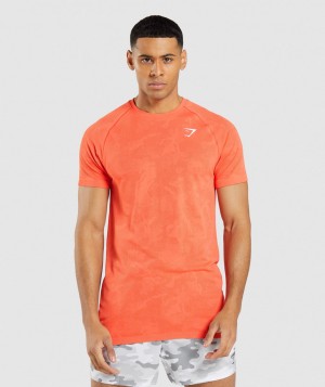 Gymshark Geo Seamless T-Shirt Herren Orange Orange | RFG-041239