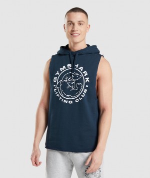 Gymshark Legacy Arm Hoodie Herren Navy | JGF-745632