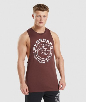 Gymshark Legacy Arm Muskelshirt Herren Rosa Braun | GOT-612857