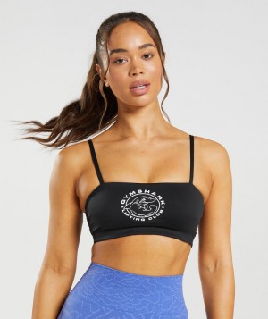 Gymshark Legacy Bandeau Bra Sport BH Damen Schwarz | RZJ-478526