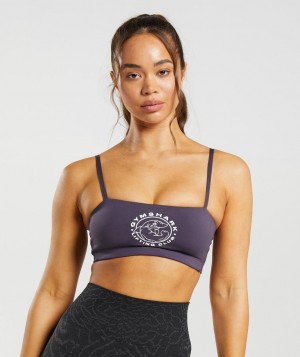 Gymshark Legacy Bandeau Bra Sport BH Damen Lila | IAQ-748123
