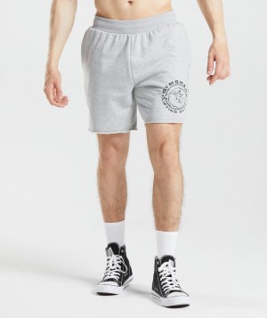 Gymshark Legacy Kurze Hose Herren Hellgrau | IKE-640372