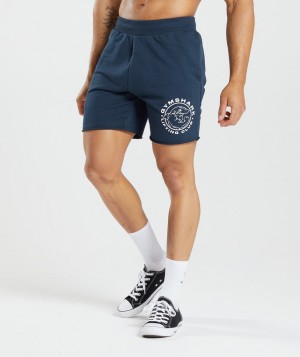 Gymshark Legacy Kurze Hose Herren Navy | SHL-143508