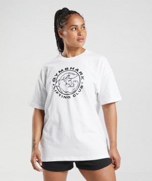 Gymshark Legacy Oversized T-Shirt Damen Weiß | UMQ-250764