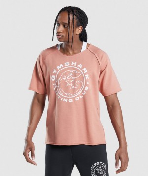 Gymshark Legacy Rag Top T-Shirt Herren Rosa | ZHO-428607