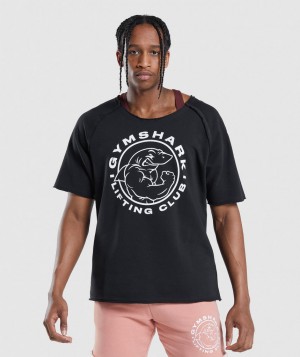 Gymshark Legacy Rag Top T-Shirt Herren Schwarz | TOE-385107