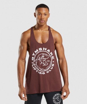 Gymshark Legacy Stringer Herren Rosa Braun | PCJ-307856