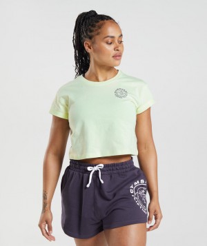 Gymshark Legacy Top Kurz Geschnittene Oberteile Damen Grün | INA-568412