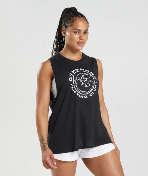 Gymshark Legacy Weste Damen Schwarz | TGJ-629103