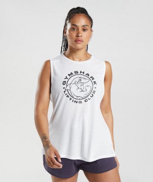 Gymshark Legacy Weste Damen Weiß | RCI-752946
