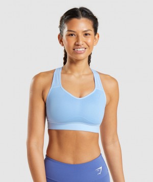 Gymshark Lightweight High Support Sport BH Damen Blau | MKL-931768