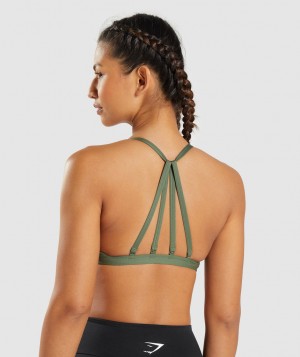 Gymshark Minimal Sport BH Damen Olivgrün | QOY-405983