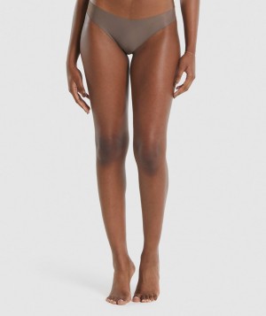 Gymshark No VPL Bikini Brief Unterwäsche Damen Braun | FVJ-631950