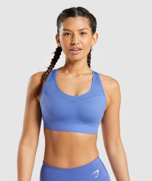 Gymshark Open Back Sport BH Damen Blau | IOT-542176