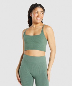 Gymshark Pause Bralette Unterwäsche Damen Grün | EGL-760813
