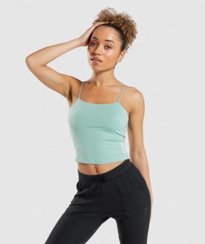 Gymshark Pause Cami Muskelshirt Damen Blau | STI-265487