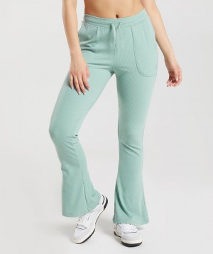 Gymshark Pause Flared Pants Jogginghose Damen Blau | MSA-947526