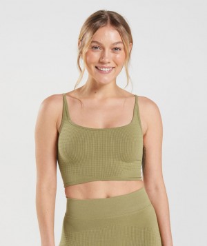 Gymshark Pause Seamless Bralette Sport BH Damen Grün | PSY-078954