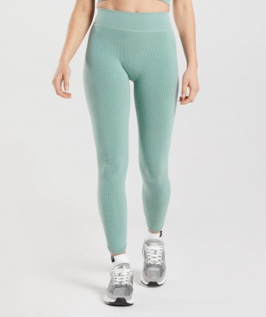 Gymshark Pause Seamless Leggings Damen Blau | IVY-291085