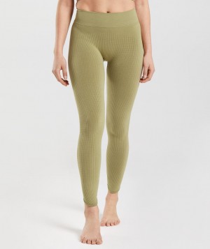 Gymshark Pause Seamless Leggings Damen Grün | WOD-743810