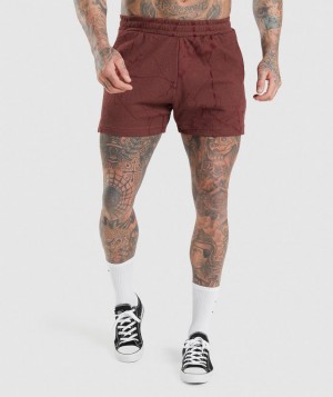 Gymshark Power 5" Short Kurze Hose Herren Rosa Braun | NAM-487619