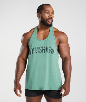 Gymshark Power Stringer Herren Grün | UCF-346871