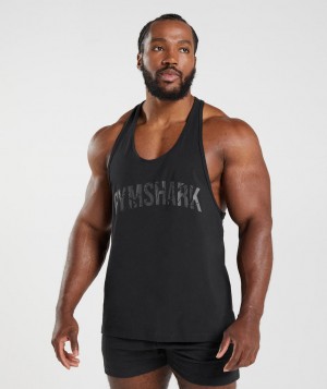 Gymshark Power Stringer Herren Schwarz | MXS-987452