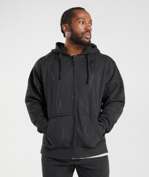 Gymshark Power Zip Hoodie Herren Schwarz | RFG-102635