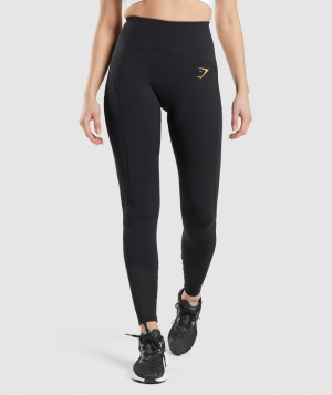 Gymshark Pulse Mesh Leggings Damen Schwarz | VNO-087942
