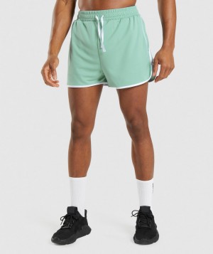 Gymshark Recess 3" Kurze Hose Herren Blau Weiß | ZVR-091286