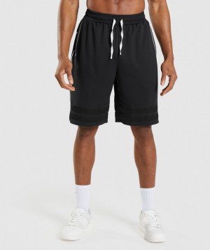 Gymshark Recess Basketball Kurze Hose Herren Schwarz Weiß | WXT-764823